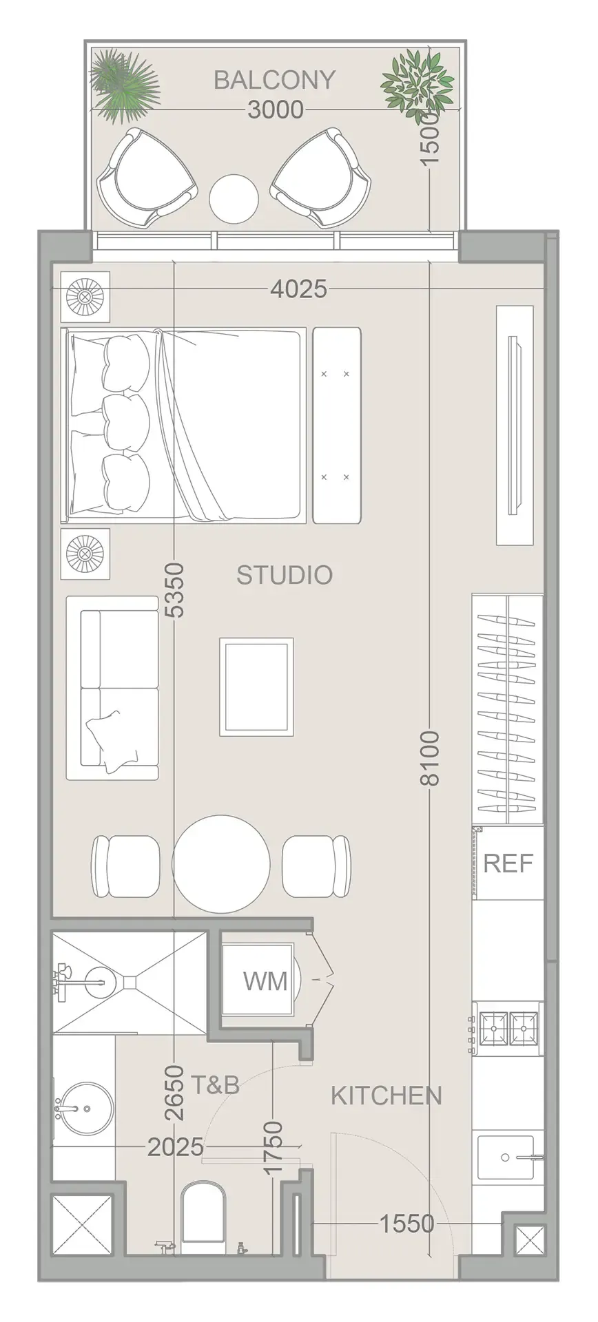 0 BR layout at 1WOOD Residence 2