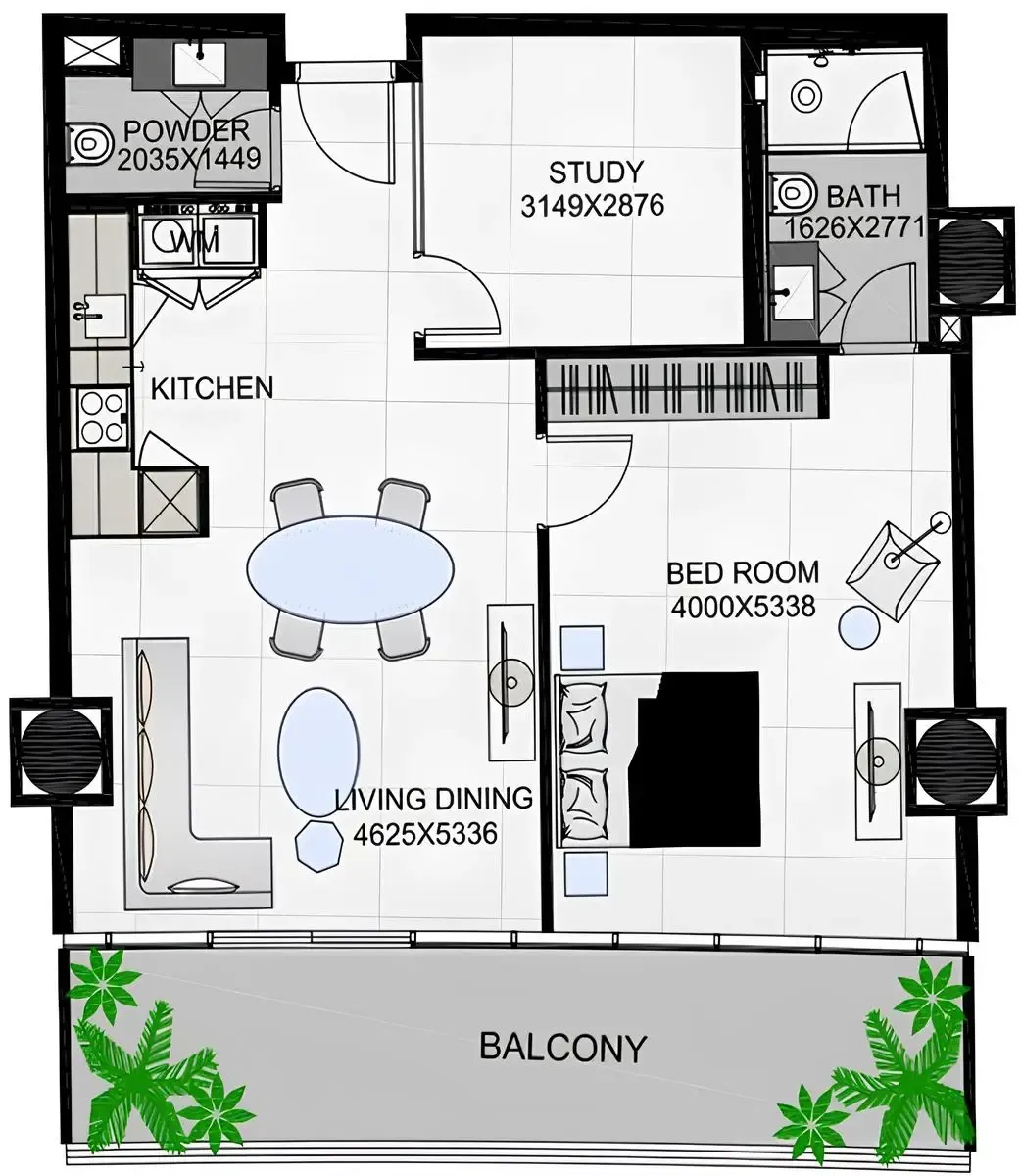 1 BR layout at The Community Sports Arena