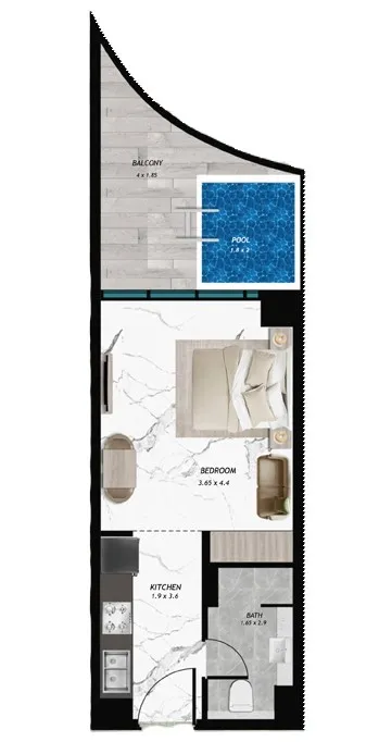 0 BR layout at Samana Barari Views 2