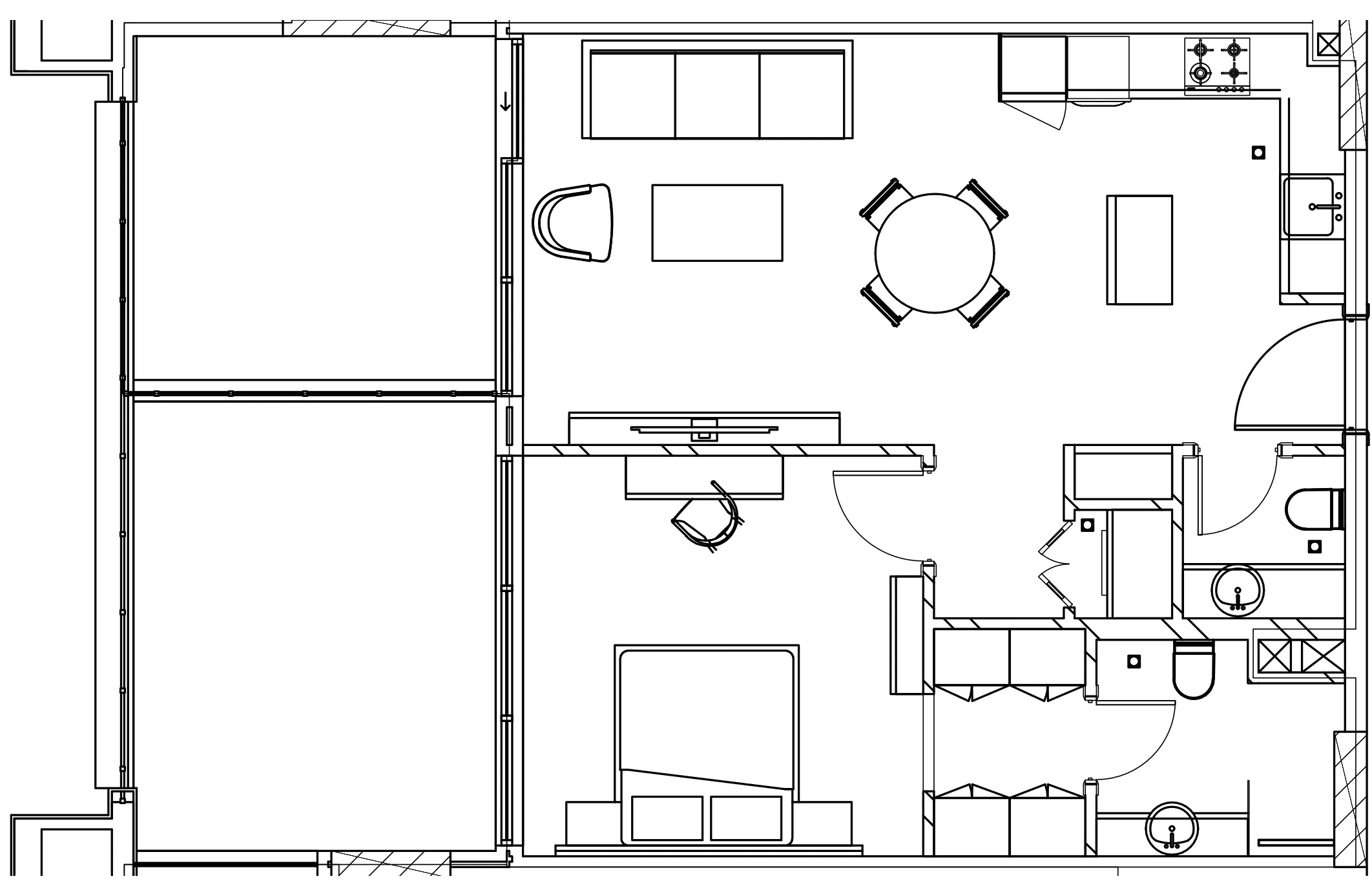 1 BR layout at Berkeley Square