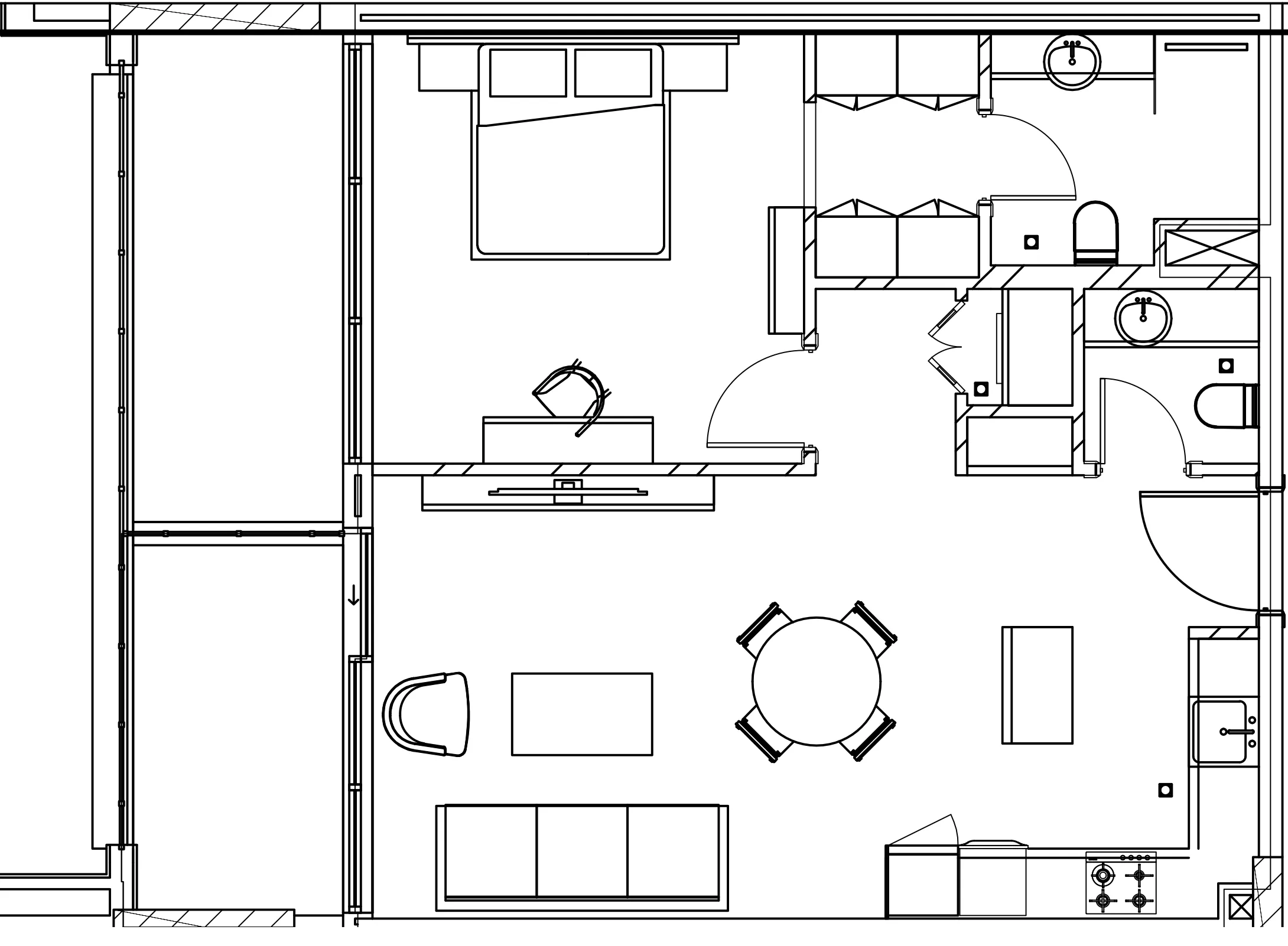 1 BR layout at Berkeley Square