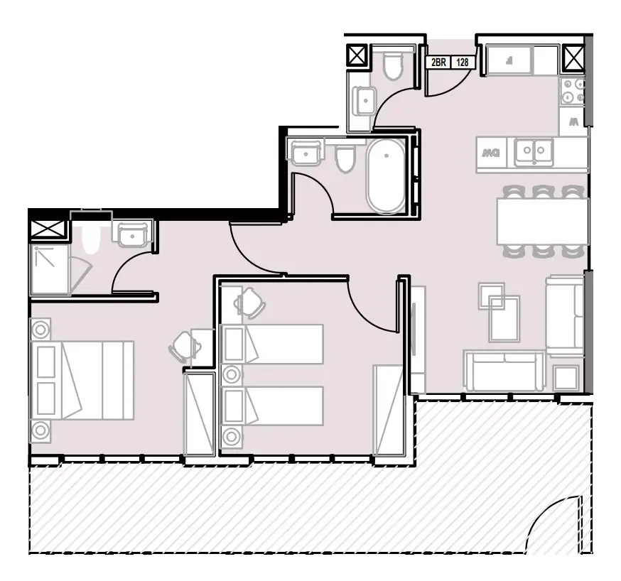 2 BR layout at Verdana III