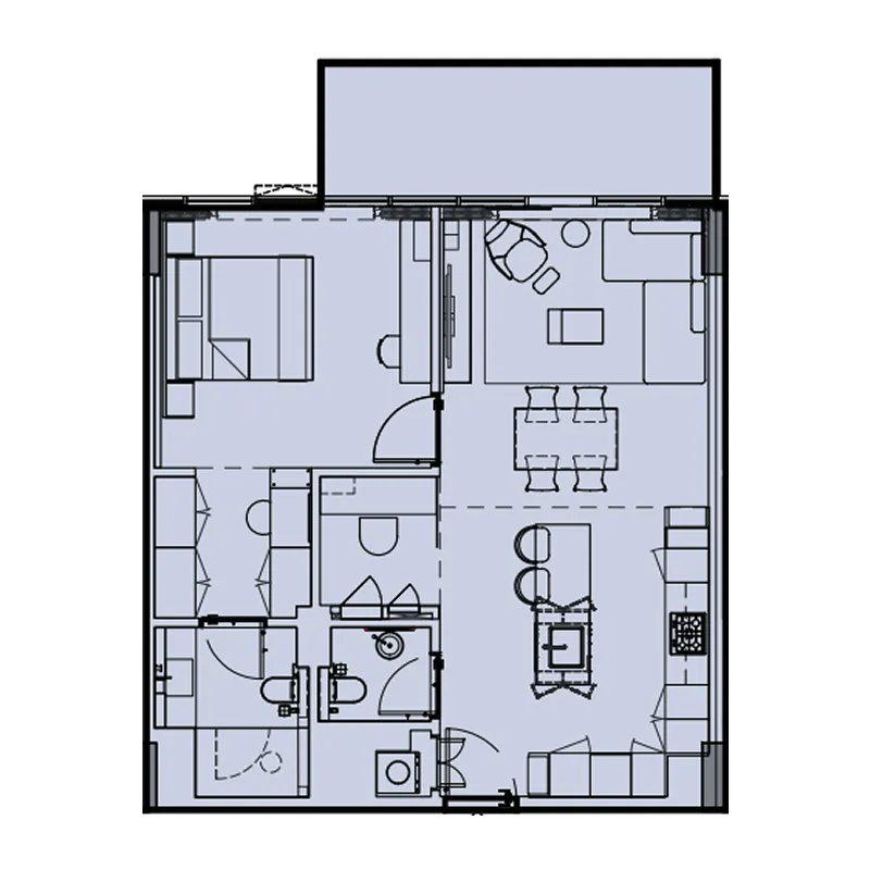 1 BR layout at Wynwood by Imtiaz
