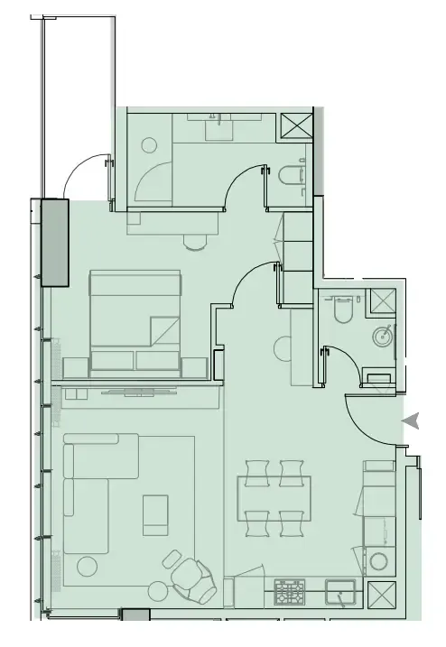 1 BR layout at Wynwood Horizon