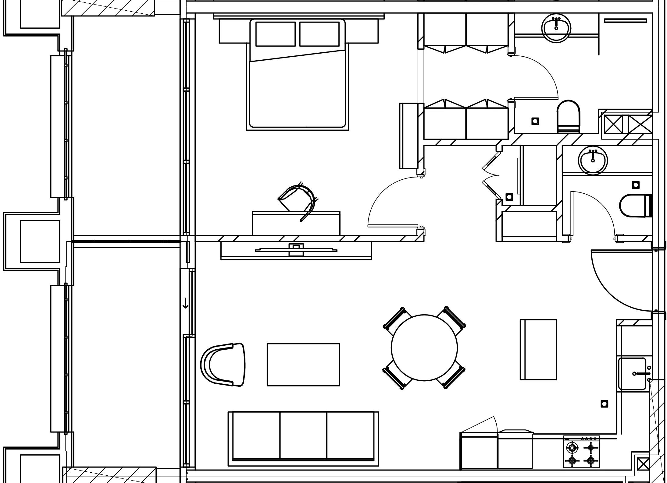 1 BR layout at Berkeley Square