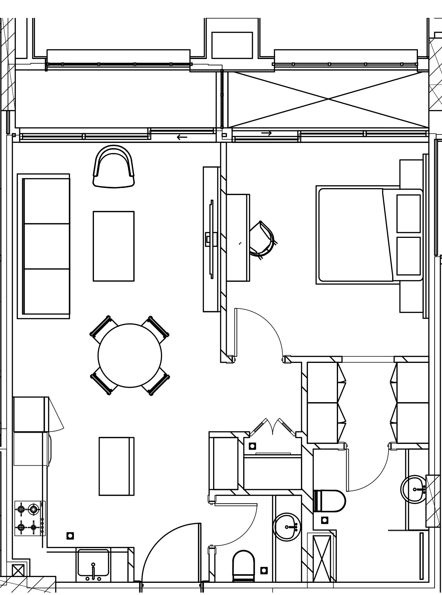 1 BR layout at Berkeley Square