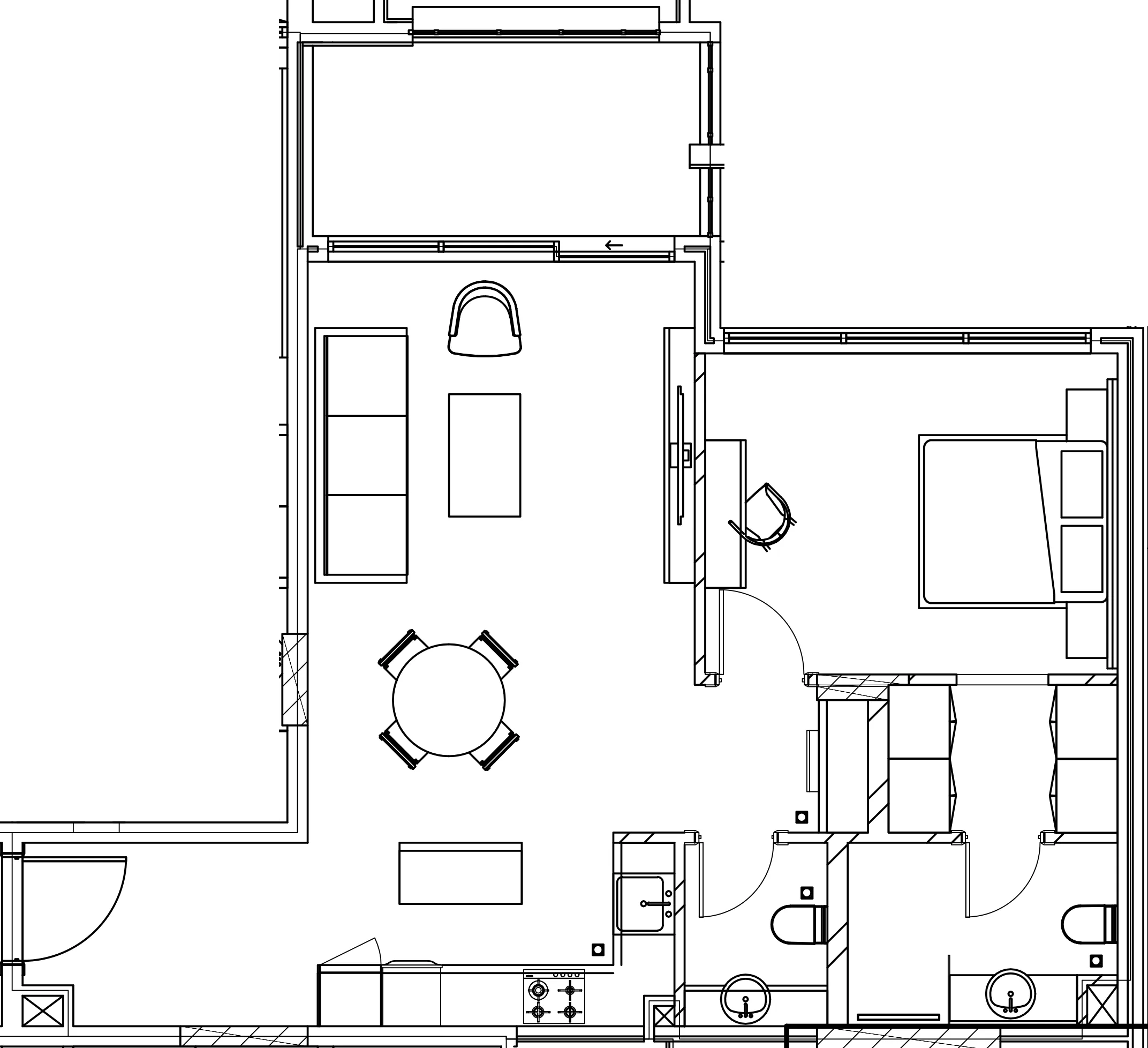 1 BR layout at Berkeley Square