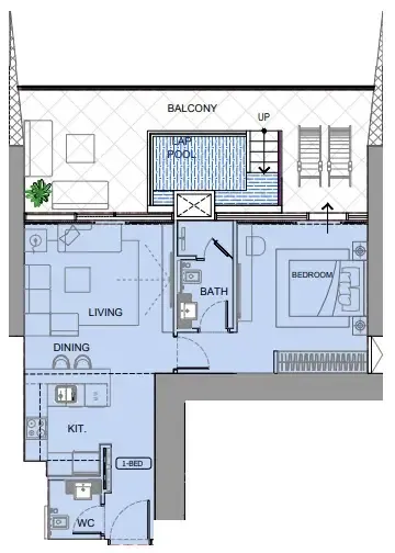 1 BR layout at One by Binghatti