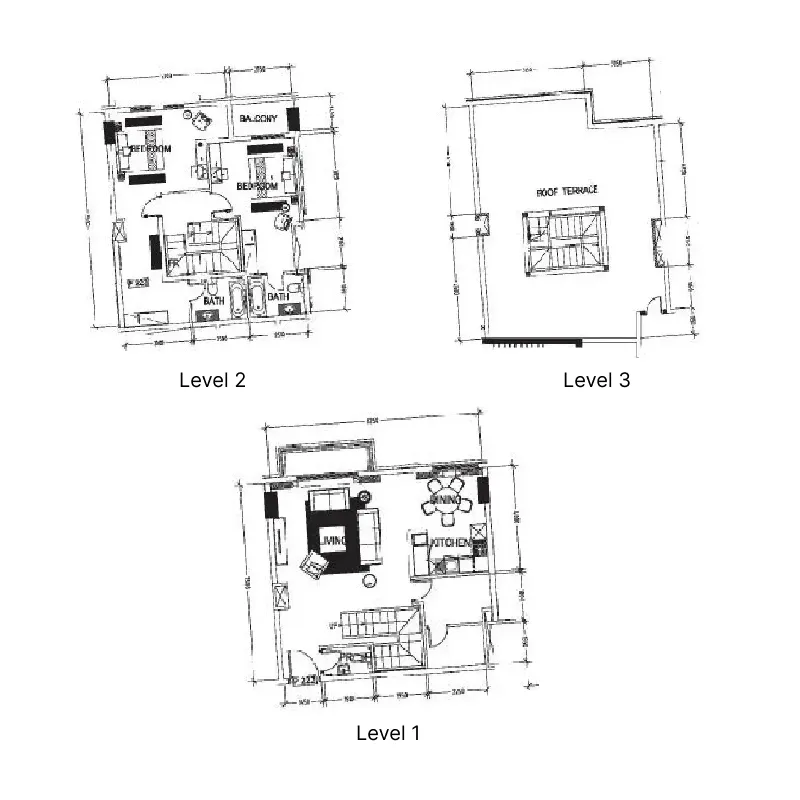 2 BR layout at Suburbia