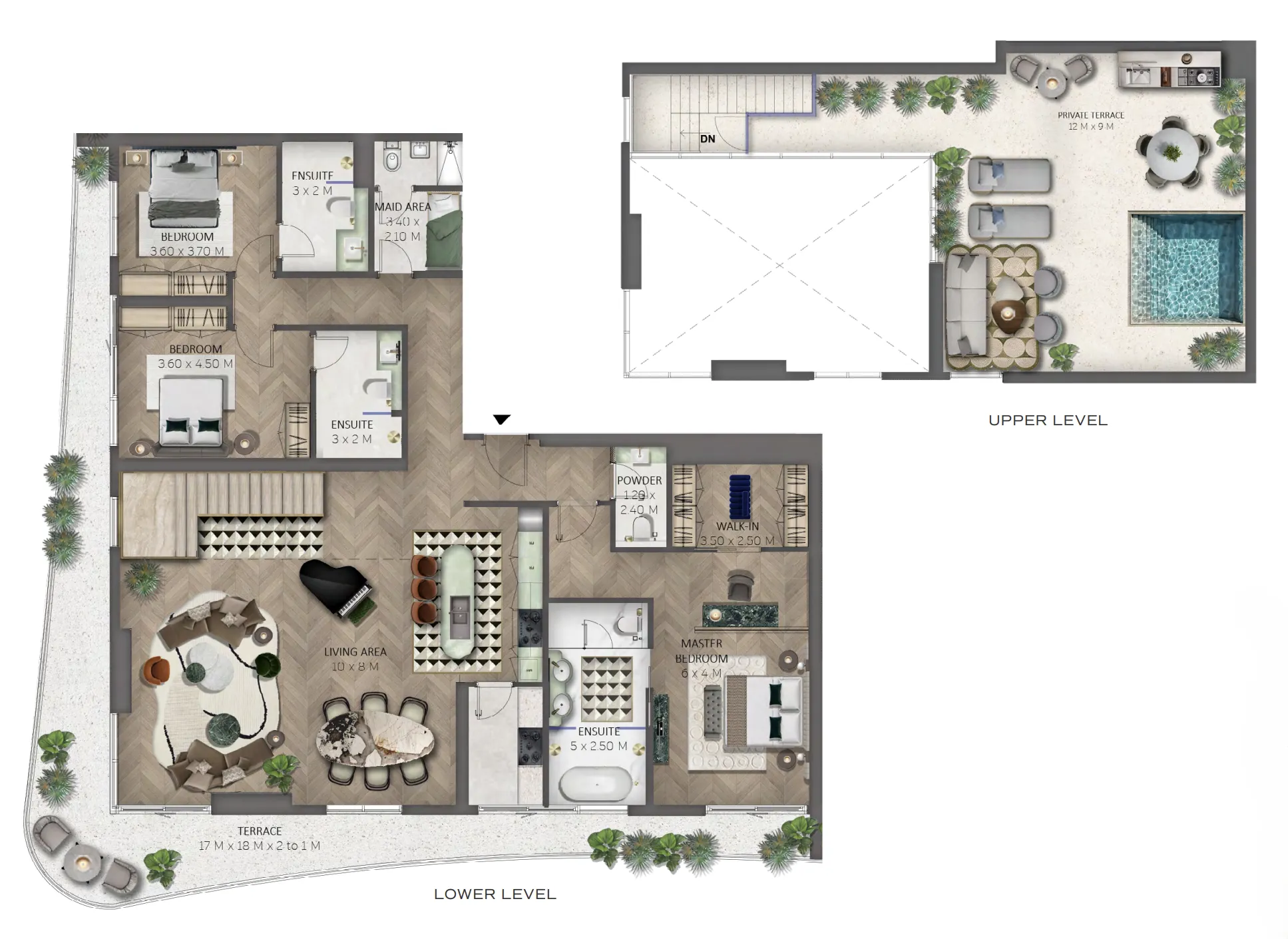 3 BR layout at Sensia