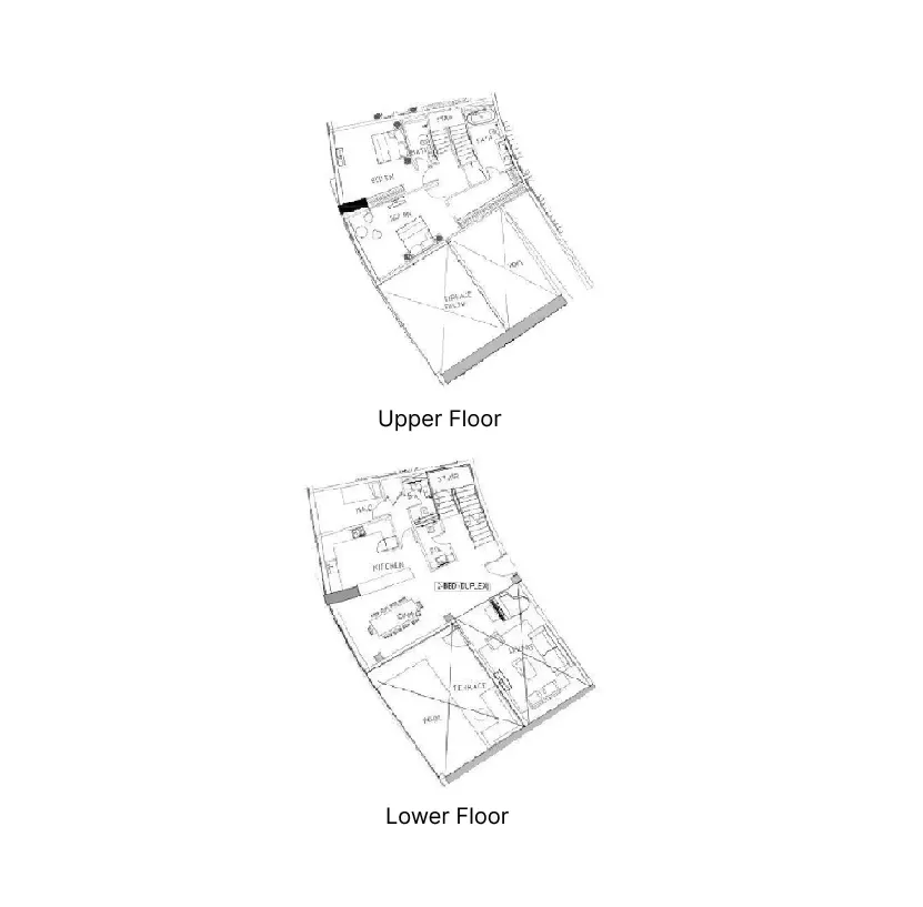 2 BR layout at Safa Two de Grisogono