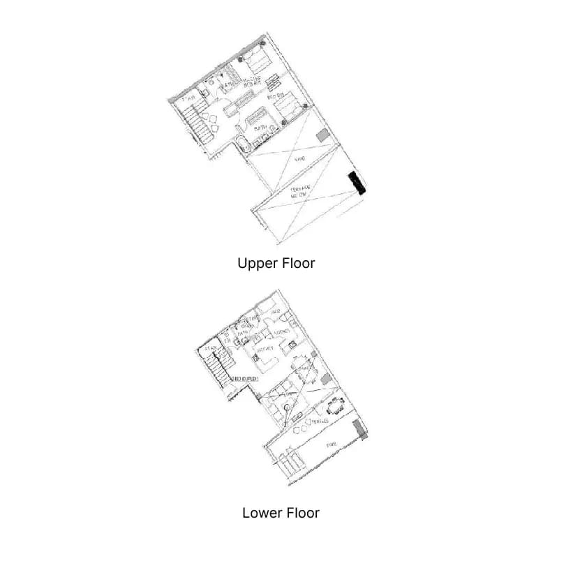 Safa Two de Grisogono 2 BR floor plan in Business Bay, Dubai, by DAMAC