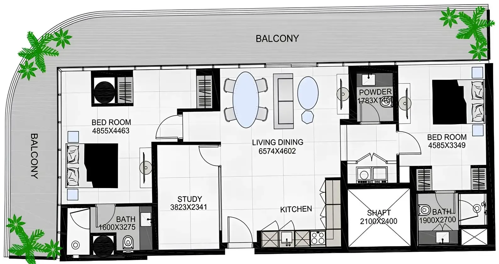 2 BR layout at The Community Sports Arena
