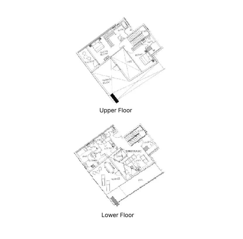 2 BR layout at Safa Two de Grisogono