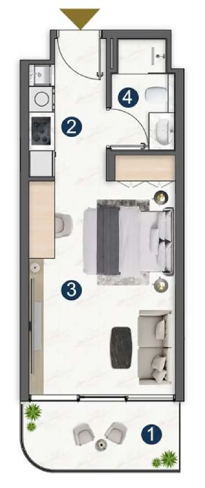 0 BR layout at Voxa Pantheon