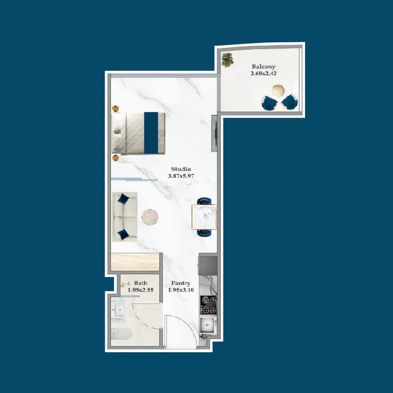 0 BR layout at Serenz