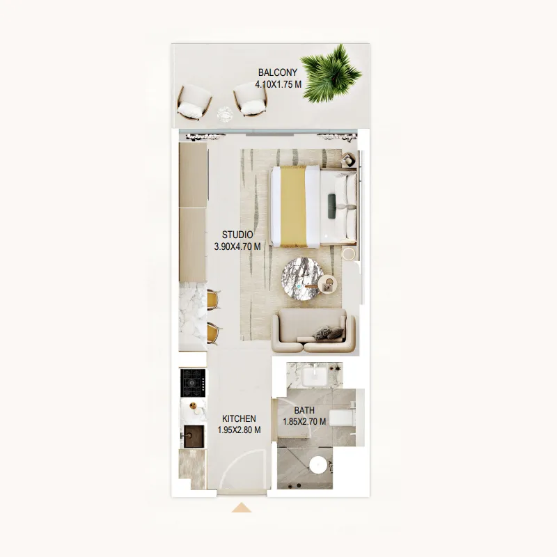 0 BR layout at Rabdan Gardens