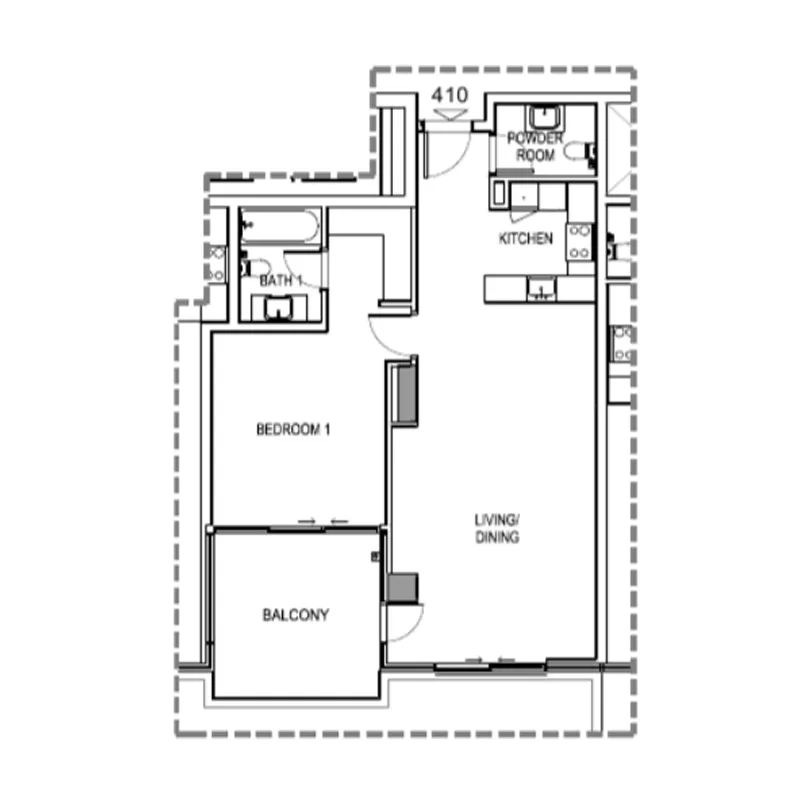 1 BR layout at Damac Hills - Park Town