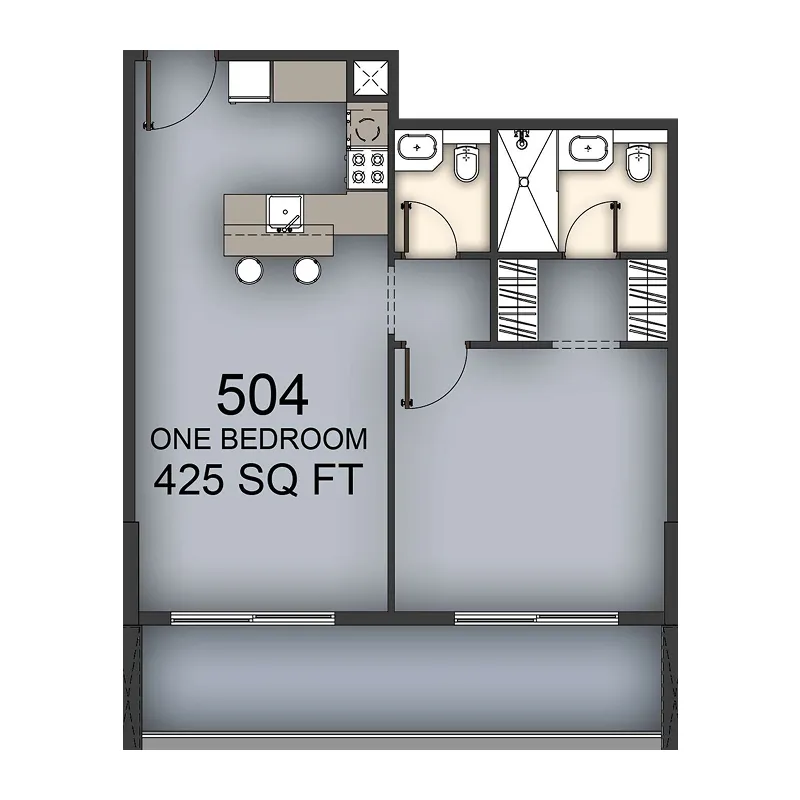 1 BR layout at Aizel Tower