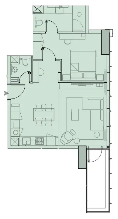 1 BR layout at Wynwood Horizon
