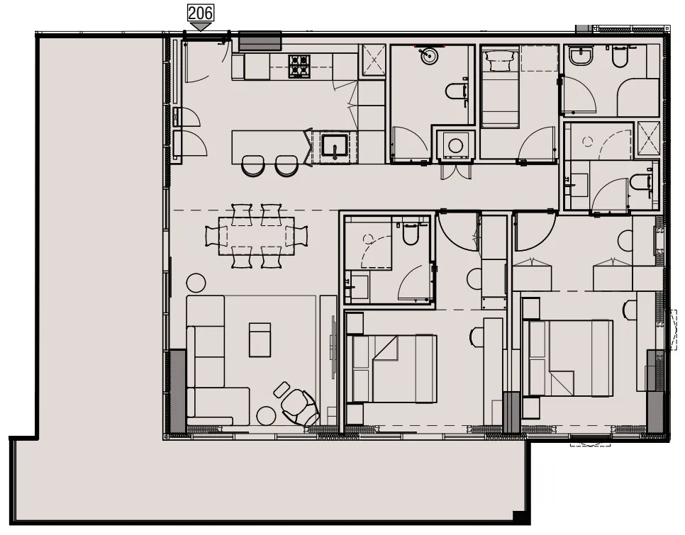 2 BR layout at Wynwood by Imtiaz