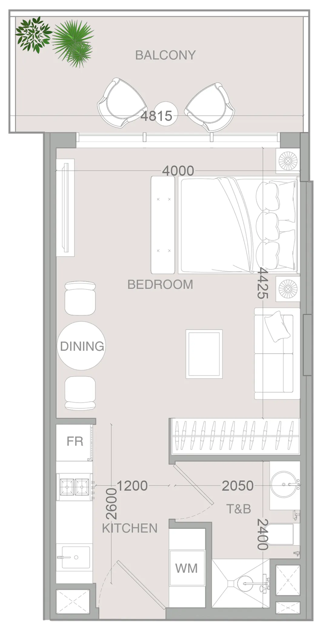 0 BR layout at IR1DIAN Park 2