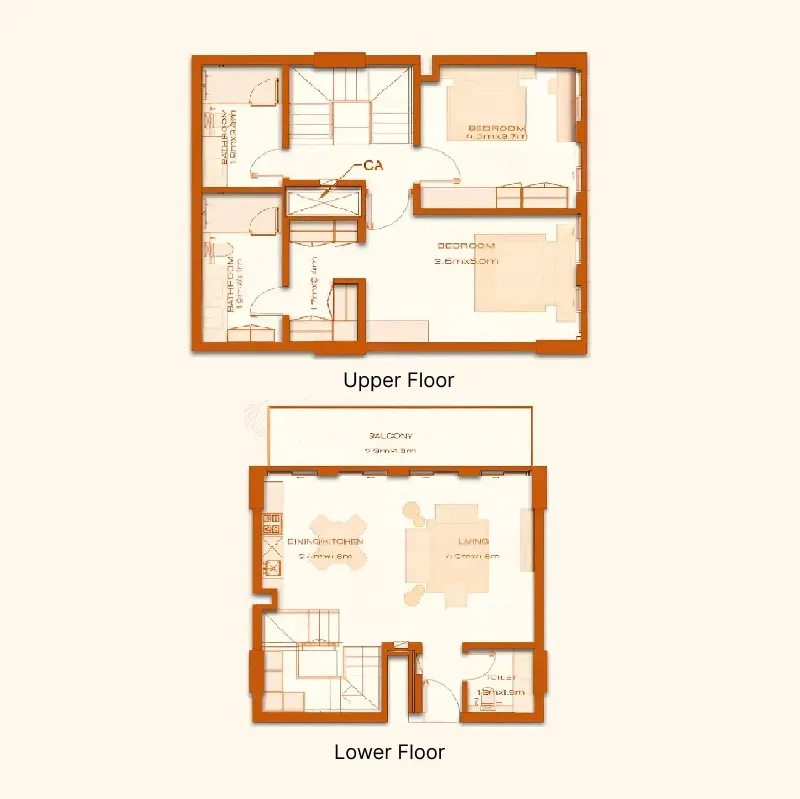 2 BR layout at Avenew 888 - Modo