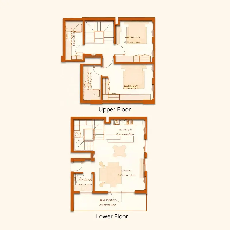 2 BR layout at Avenew 888 - Modo