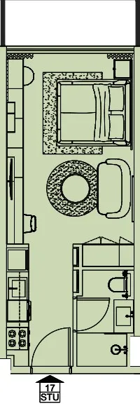 0 BR layout at Cove Edition 5