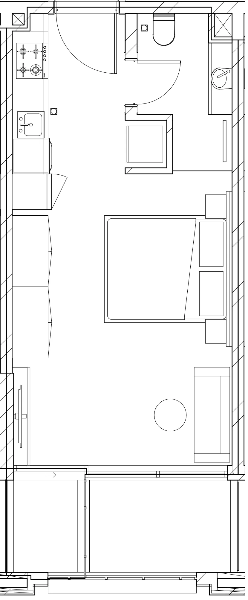 0 BR layout at Berkeley Square