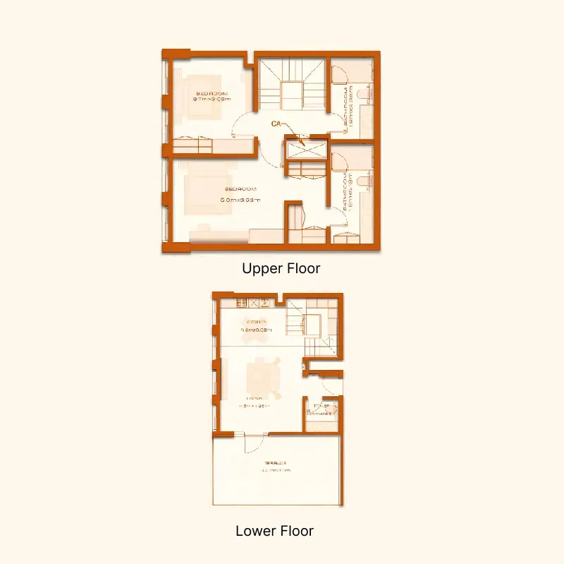 2 BR layout at Avenew 888 - Modo