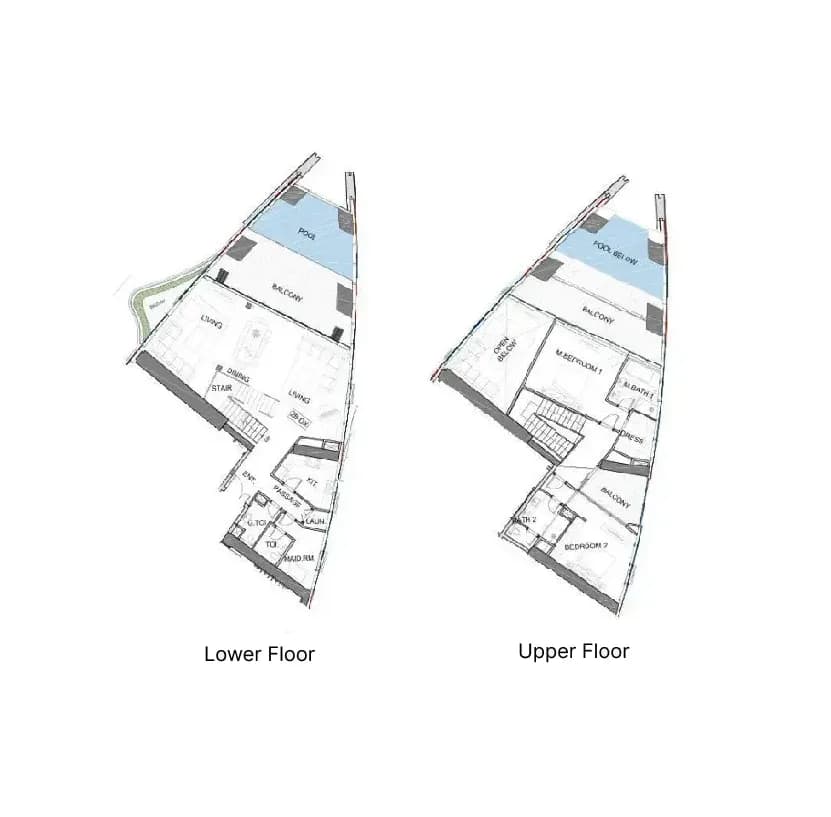 Safa One de Grisogono 2 BR floor plan - Safa Park, Dubai - by DAMAC