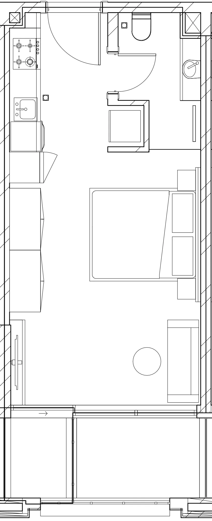 0 BR layout at Berkeley Square