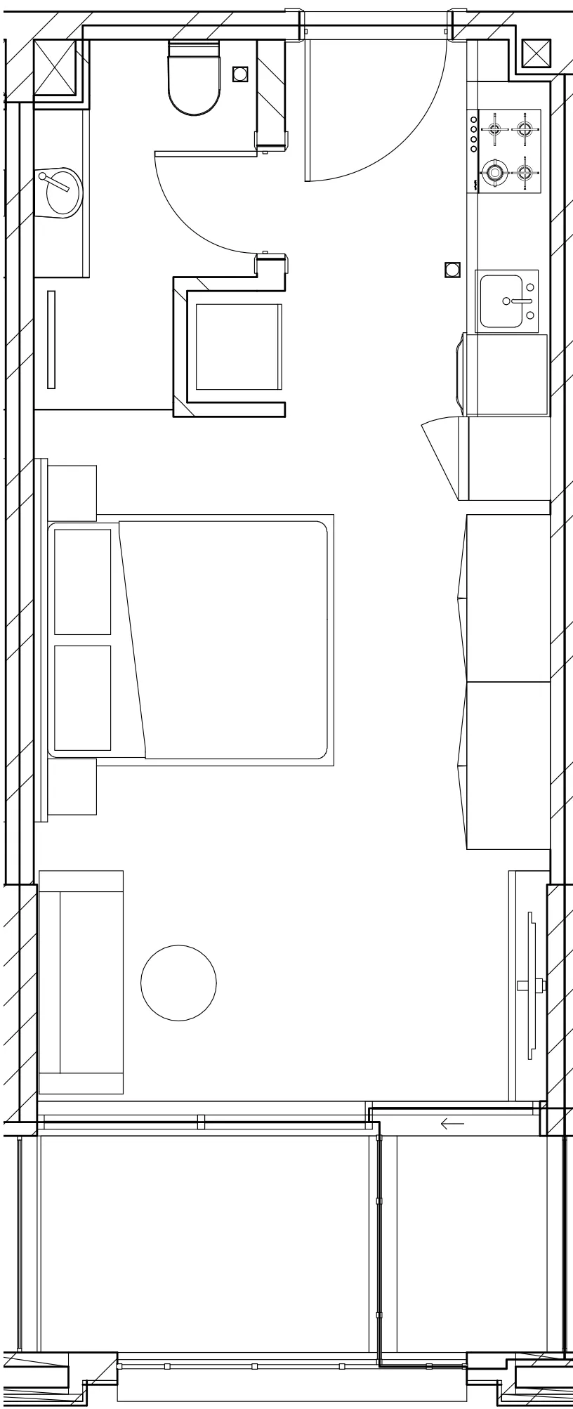 0 BR layout at Berkeley Square