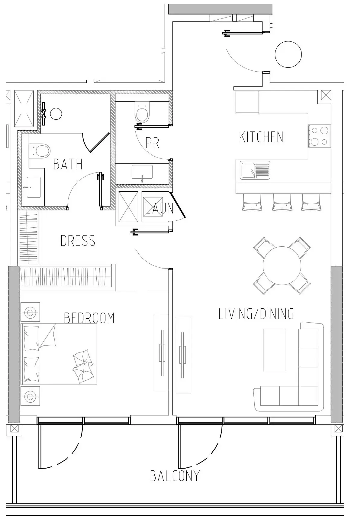 1 BR layout at Damac Riverside Views