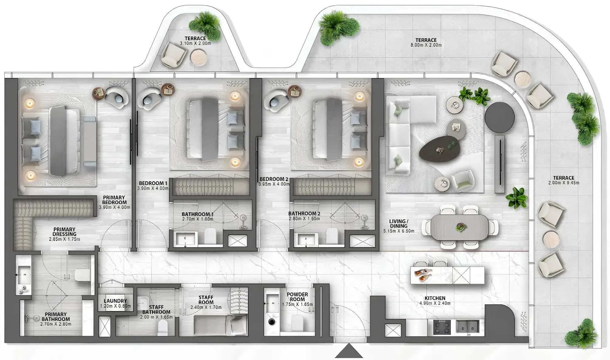 3 BR layout at Passo by Beyond