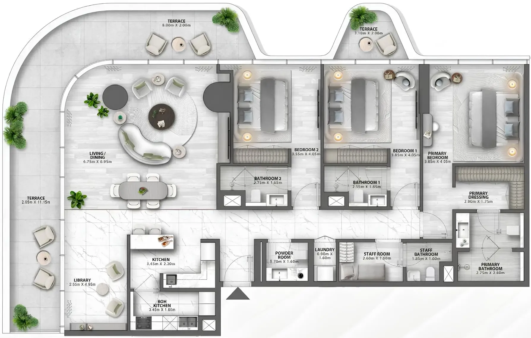 3 BR layout at Passo by Beyond