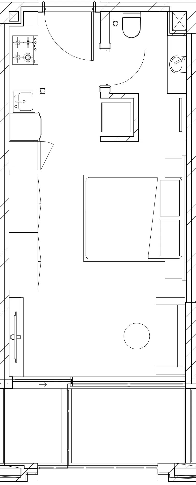 0 BR layout at Berkeley Square