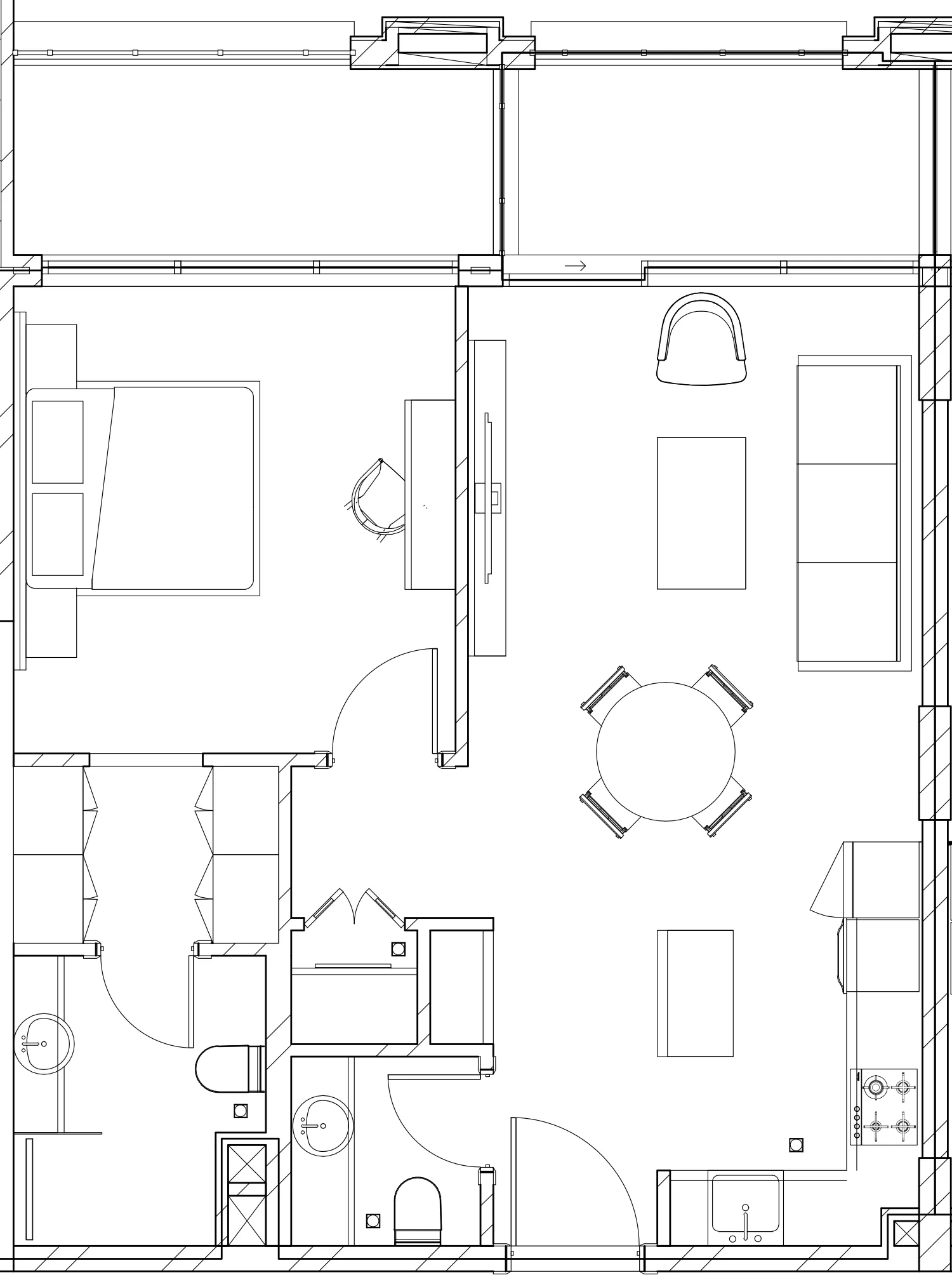 1 BR layout at Berkeley Square