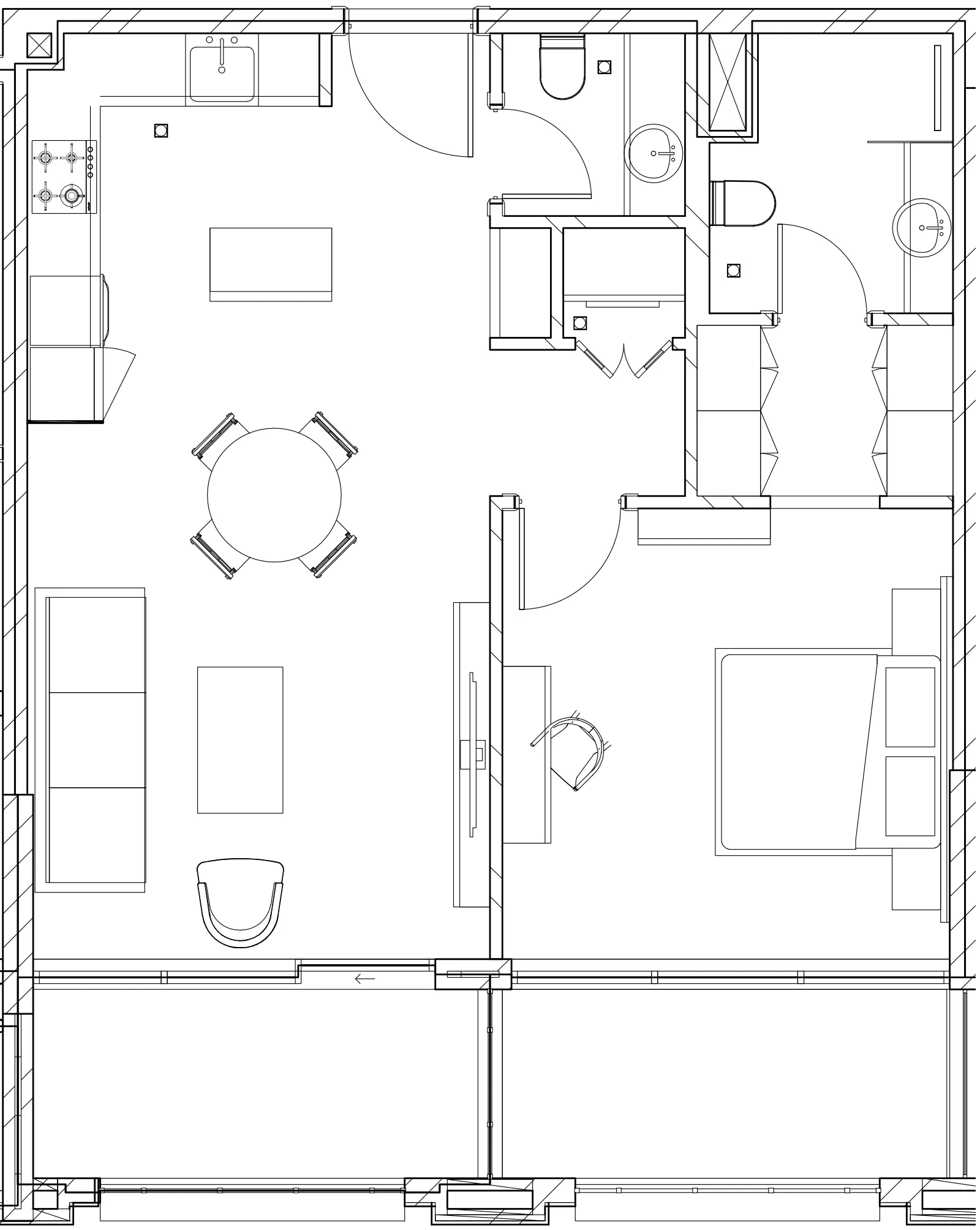 1 BR layout at Berkeley Square