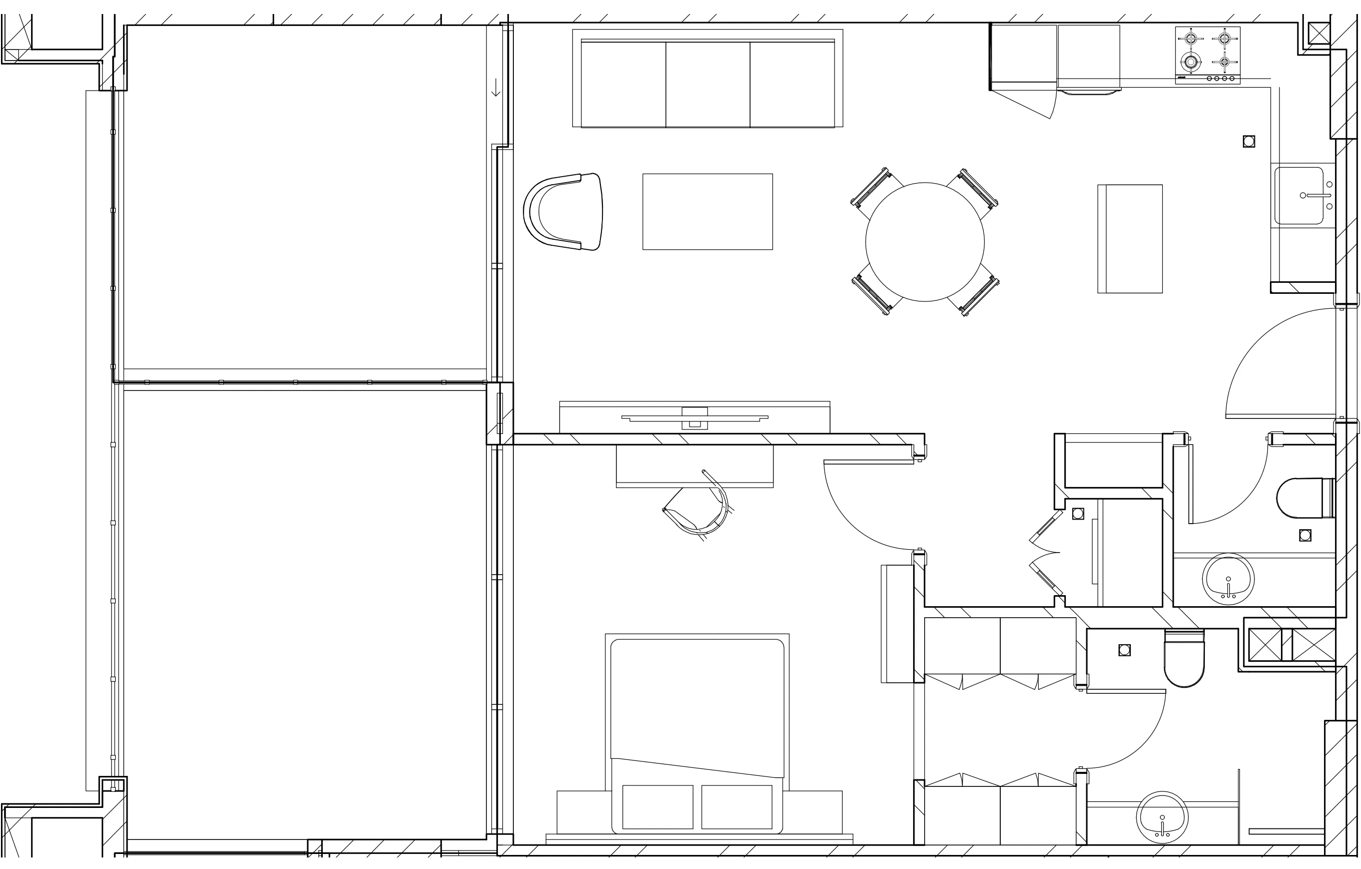 1 BR layout at Berkeley Square