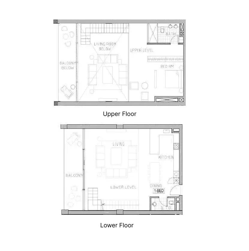 1 BR layout at Chic Tower
