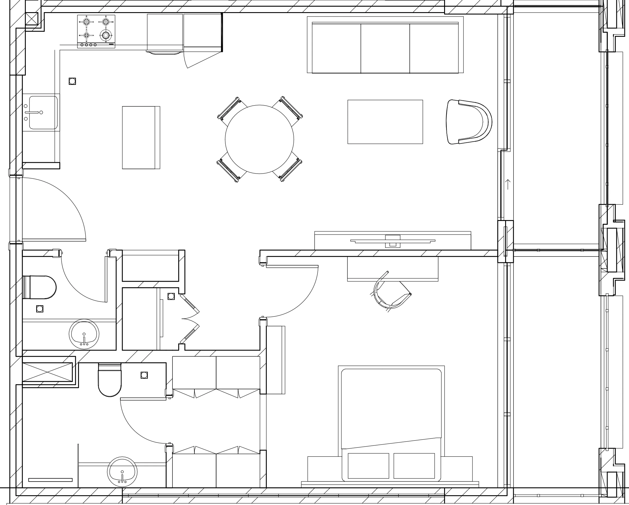 1 BR layout at Berkeley Square