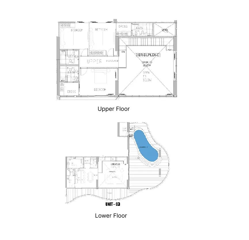 1 BR layout at Chic Tower