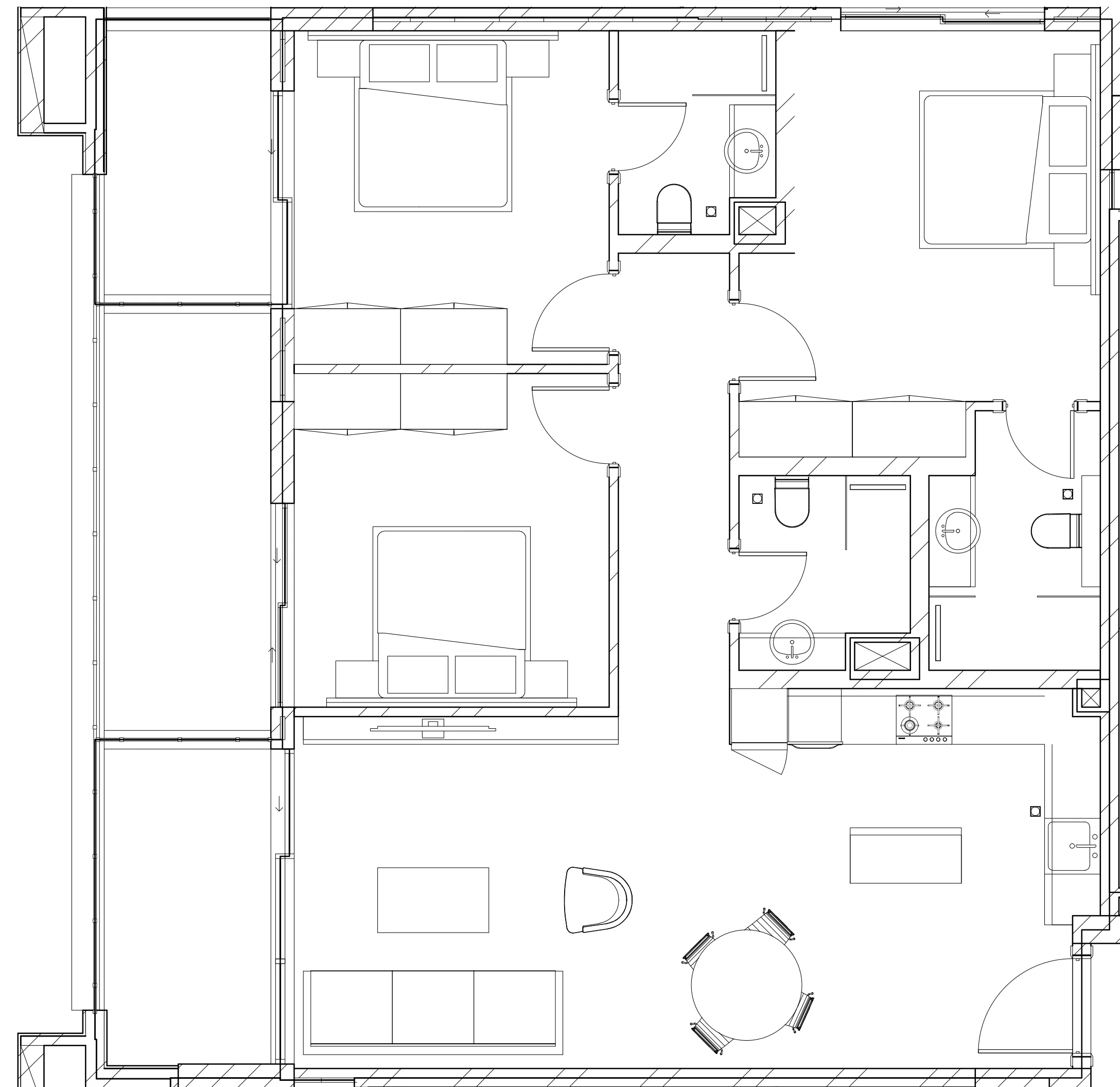 3 BR layout at Berkeley Square