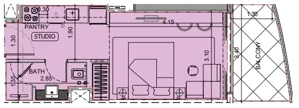 0 BR layout at Project Maybach