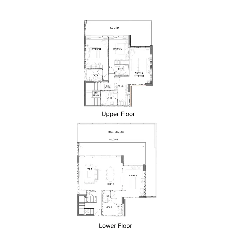 3 BR layout at Golf Greens