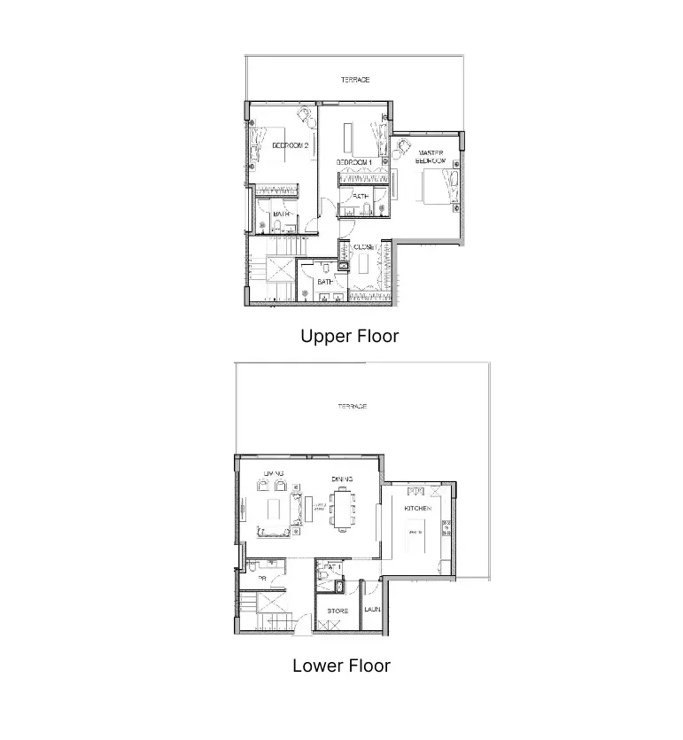 3 BR layout at Golf Greens
