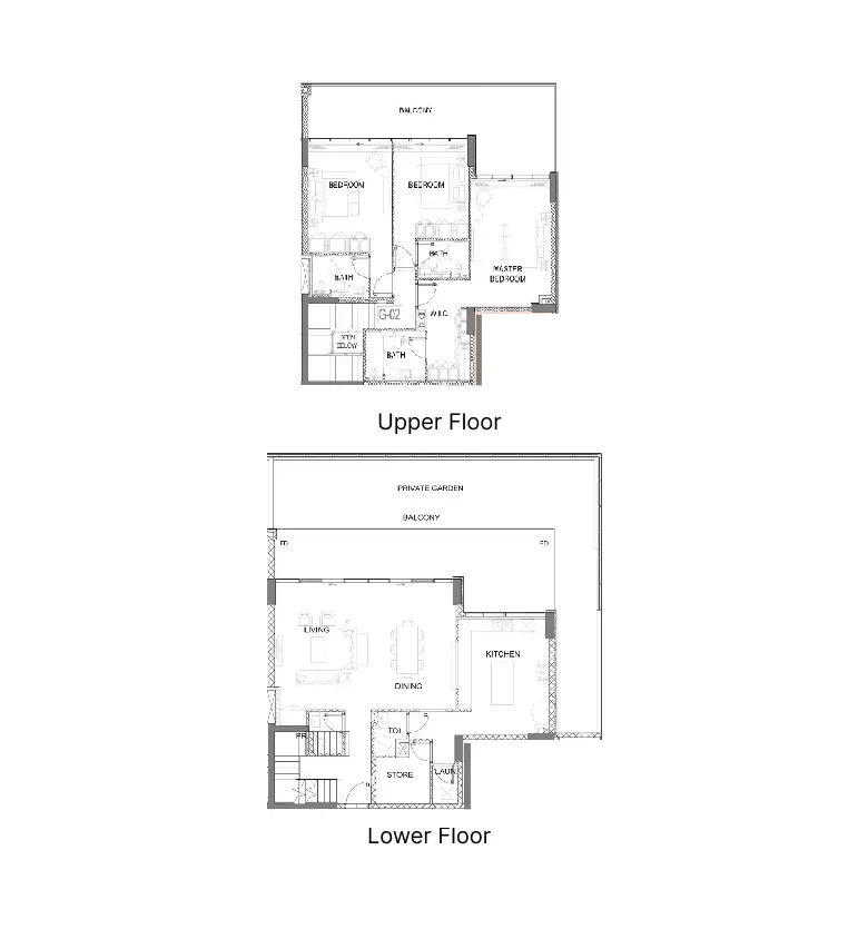 3 BR layout at Golf Greens