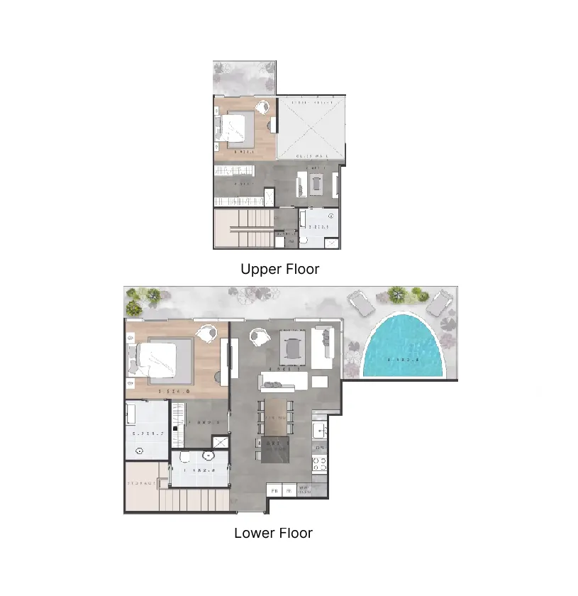 2 BR layout at Autograph S Series Residence